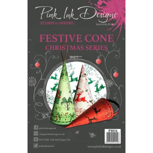 Festive Cone - Pink Ink Designs Clear Stamps Set pi034